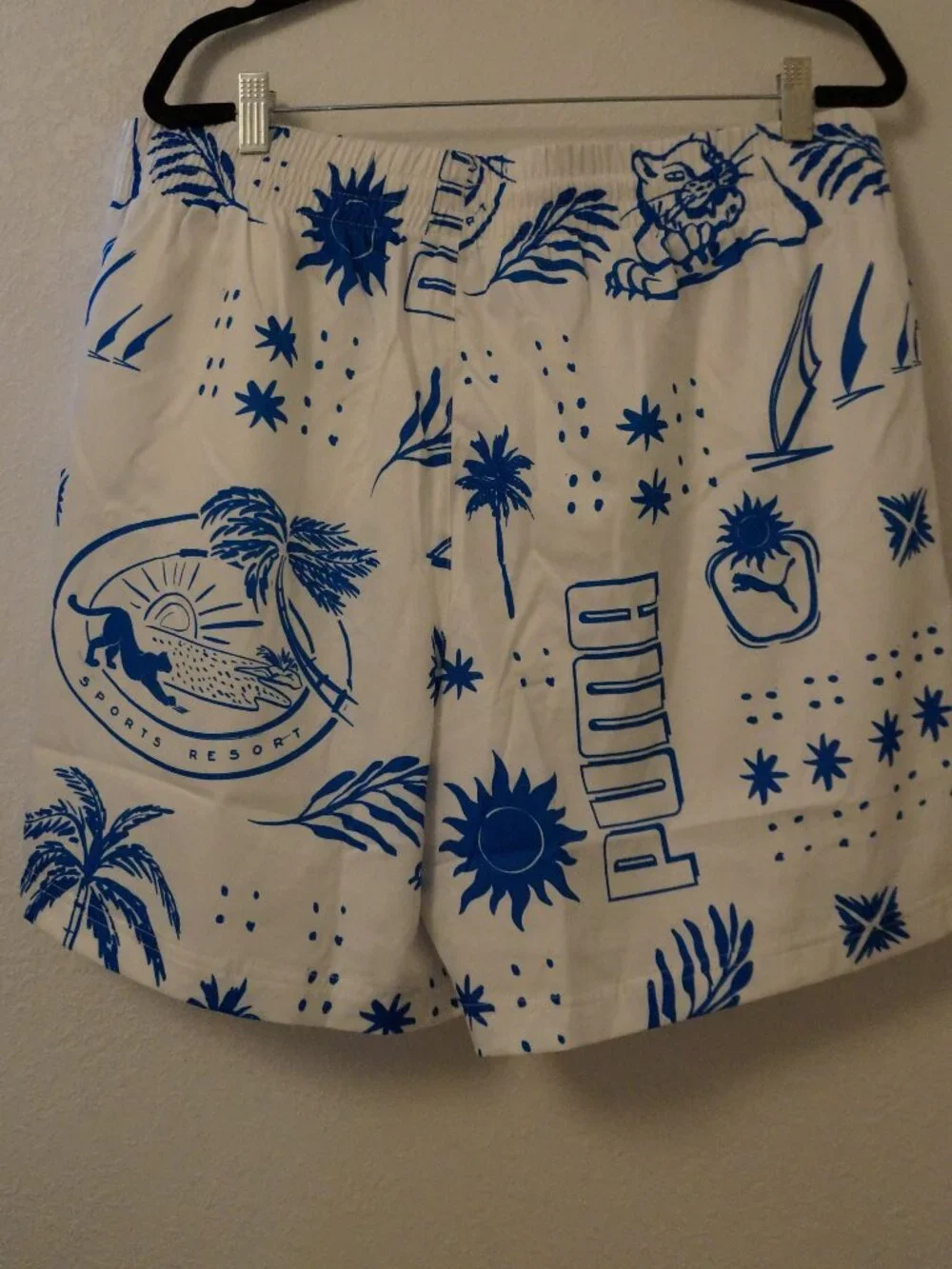 Puma Resort Men Printed White Shorts #062